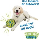 Wobble Wag Giggle Ball Entertaining Squeaky Dog Toy Fun Outdoor Floating