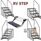 4 5 Step Ladder Rv Steps W handrail Mobile Home Stairs For Travel Trailer Camper