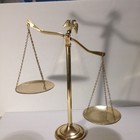Vintage Brass Balance Scales Of Justice Eagle Tilt Arm 16 5 