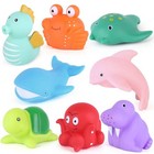Joyldias 8pcs Bath Toys For Toddlers Kids Ages 1-3 Ocean Sea Animal Bathtub Toys