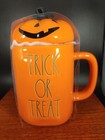 Rae Dunn Halloween By Magenta Trick Or Treat Orange Mug With Pumpkin Topper Ll