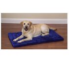 Dog Crate Mat Bed Grey Or Blue Warm Plush Soft Dogs Kennel Beds - Choose Size