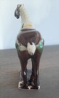 Vtg 5 5    Chinese Tang Dynasty Style Glazed Horse Warrior Statue Figurine Signed