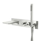 Bathtub Faucet Brushed Nickel Mixer Taps Bathroom Shower Faucets W  Handshower