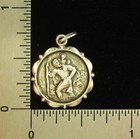 Vintage Saint Christopher Medal Silver Catholic Jesus Petite Medal Small Size