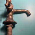 C 1915 Sink Faucet  Brass W  Nickelplate Early Plumbing Hardware  Works Properly