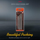 3-piece Heavy-duty Cold Chisel Set  3 8   1 2   5 8  Metal Chisels  Drop-forged