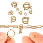 10pcs 5-18mm Circle Springring Clasps Stainless Steel End Clasps Connectors For 