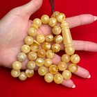 Amber Prayer Beads Islamic Tasbih Misbaha 33 Muslim Rosary 14 3mm 67 5g