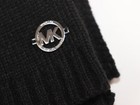 Michael Kors Women s Scarf Hat Set Black Classic Rib Logo Charm Os New  98 