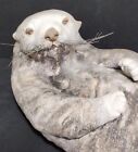 Life Like Pottery Whimsical Otter Sculpture Wire Whiskers 21  Long 