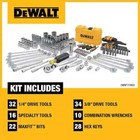 Dewalt 1 4  In X 3 8  In Mechanics Tool Set Socket Ratchet Case Drive 142 Piece