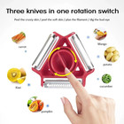 1pc 3-in-1 Magic Peeler Julienne Slicer   Zester Kitchen Tool - New