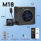 18 000 Btu Swimming Pool Heat Pump  Electric Pool Heater For Above-ground Pools