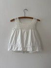 Antique Edwardian Cotton hand Crocheted Lace Camisole Lingerie Underpinnings Xs