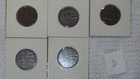 5-piece Mixed Year Lot Of Authentic Japanese 1 Sen Bronze Coins  taisho Era 