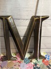 Large Decorative Wall Letter M - Brown   Gold Nursery Wall Decor