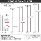 Dance Pole 45mm Portable Static Spinning Stripper Pole Exercise Party Dancing