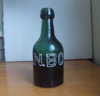 Boardman Pretty Dark Green 1860 New York Squat Porter Or Soda Bottle Blob Top