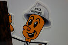 Willie Wiredhand Friend Reddy Kilowatt  Pole Climber Steel Enamel Sign 18  X11 