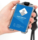 Badge Holder  Hard Plastic Id Badge Holder With Heavy Duty Breakaway Lanyard