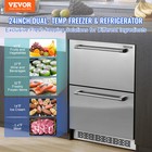 Vevor Undercounter Refrigerator 24  Built-in 2 Drawer Refrigerator Fridge Sus