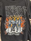Vintage 1970s Kiss On Tour Concert Double Sided T-shirt - Xs small