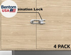 4 Pack Child Proof Sliding Cabinet Door Code Locks Baby Safety Cupboard Locks Ad