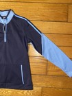 Adidas 1 4 Zip Collar Logo Pullover Jacket Women s Size Small Navy Blue
