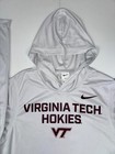 Nike Virginia Tech Hokies Football Team Issued Lightweight Hoodie Mens Gray