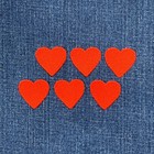 6-pack Red Heart Applique Patch - Mini Embroidered Love Badge 1   iron On 