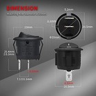 Ul Listed On Off Round Rocker Switches Spst 20mm Mini 12 Volt Dc On off - 5pcs