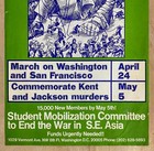 1971 Smc March On Washington Poster Anti-vietnam War Student Peace Protest
