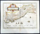 1639 Jan Jansson Original Antique Map Of Peru  South America - Spanish Invasion