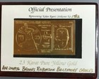 1989 Nolan Ryan Official First Day Issue Stamp   23kt Gold Stamp W  Orig Receipt