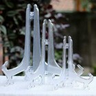 Clear Plastic Plate Photo Display Stand Picture Frame 3 4 5  Easel Holder New