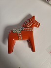 Vtg Grannas A  Olsen Sweden Wood Dala Horse Swedish Folk Art Figurine Decor