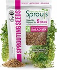 Nature Jim   s Sprouts Organic Salad Mix     Non-gmo Microgreen Seeds  Perfect Fo   