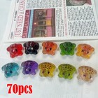 70pcs Luminous Mini Resin Frog Miniature Frog Figurines 10 Colors Tiny Frogs New