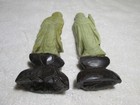 Pair Of Antique  Chinese Carved Jade Or Soapstone  Man Woman Figurines Statues