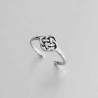 For Women s Knot Adjustable Toe Ring Solid Metal 925 Silver White Gold Plated