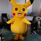 Cartoon Pikachu Mascot Adult Costume For Birthday Halloween Events Parties Dress