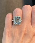 5 8 Ct Emerald Cut Natural Aquamarine Diamond Wedding Bridal Ring 14k White Gold