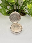 Vintage Cyprus Assay Cao Sterling Silver Round Decorative Hinged Pill Box