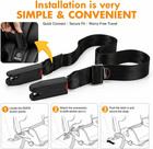 Adjustable Isofix Latch Fixing Strap Pads With Dual Hooks  Mounting Attachment F