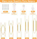 7 Pcs Plate Hangers For The Wall  4 6 8 10 12 Inch Invisible Decorative Wall Pla