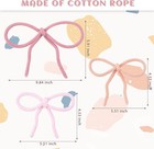 3 Pcs Boho Bow Wall Decor Pink Bow Nursery Decoration Coquette Room Decor Wov   