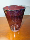 Plum Pinky Purple Hand Blown Glass Tumbler Bubble Glass Artland 12 Oz 