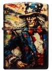 Zippo Windproof Uncle Sam Lighter With Stars   Stripes  47145  New In Box