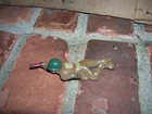 Vintage Barclay Podfoot Toy Soldier Prone W  Pistol Crawling B241 Metal